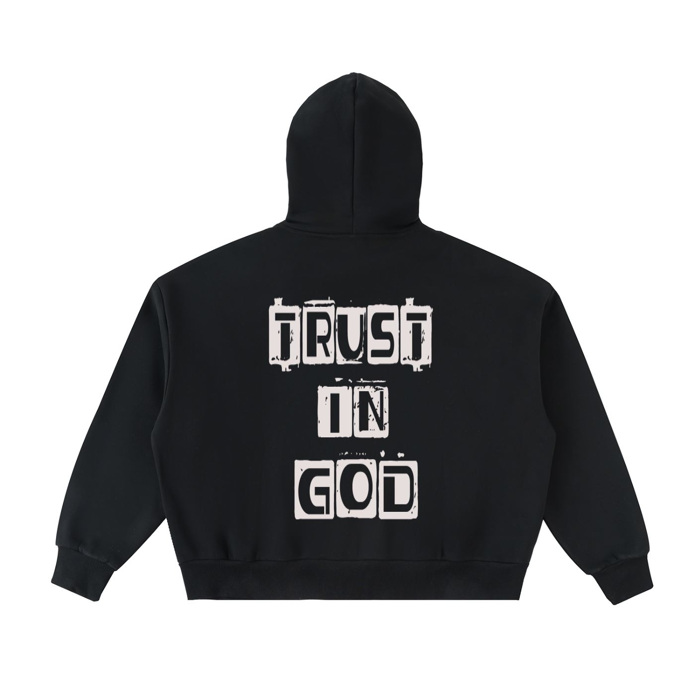 Fleeced Full-Zip Boxy Hoodie