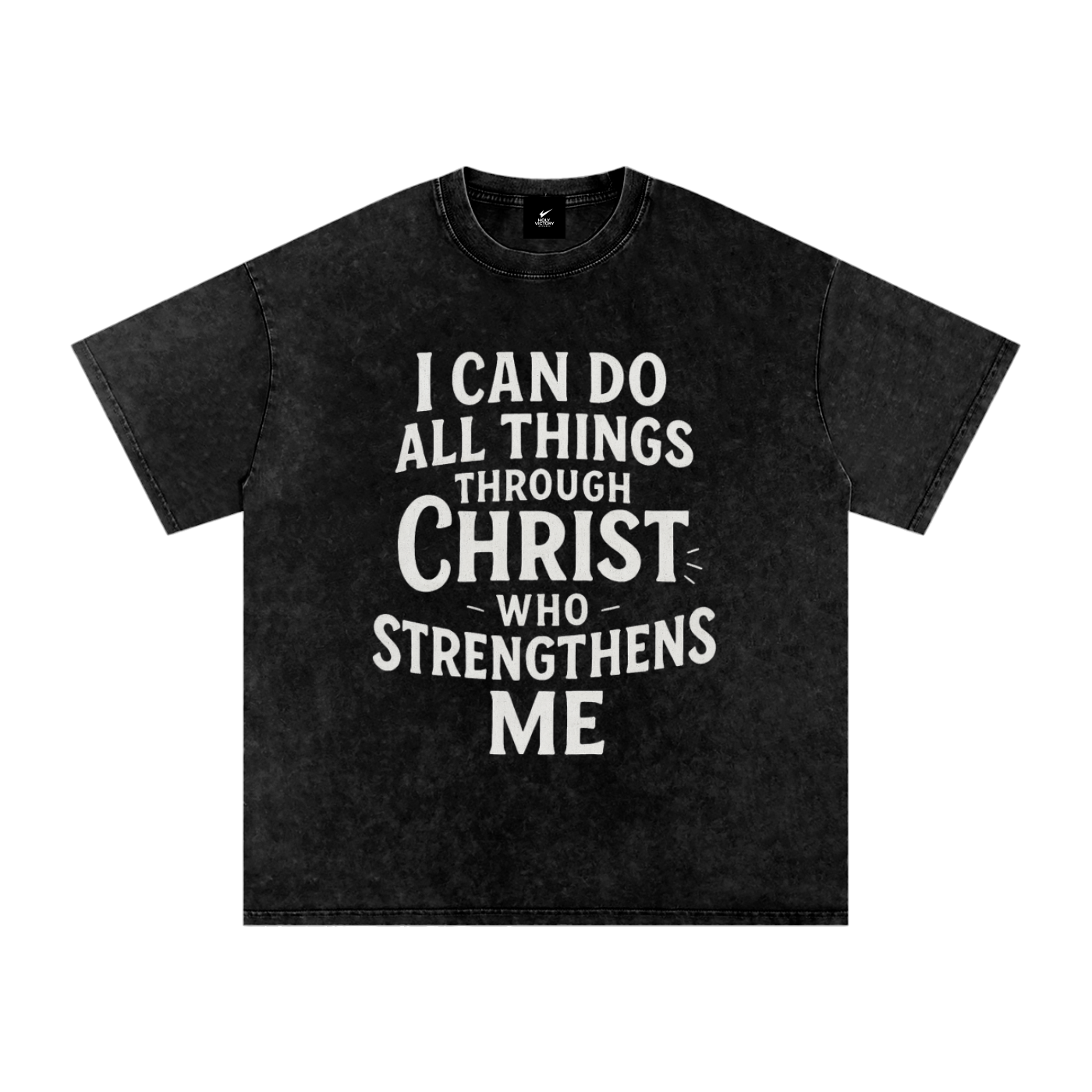I Can Do All Things - Acid Wash Oversize T-Shirt