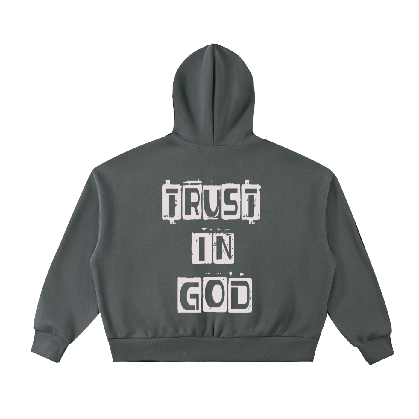 Fleeced Full-Zip Boxy Hoodie